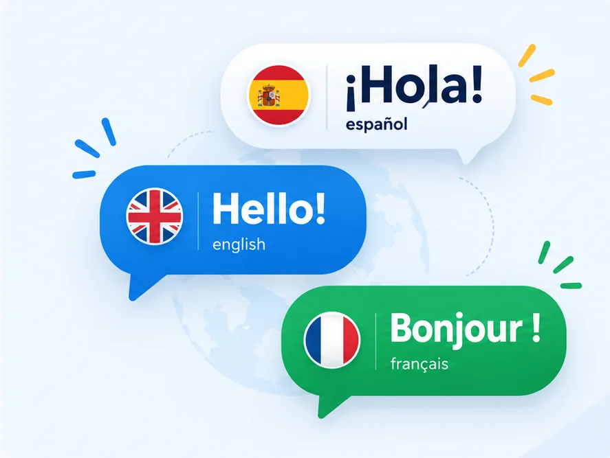 ¡Hola!, Hello!, Bonjour!